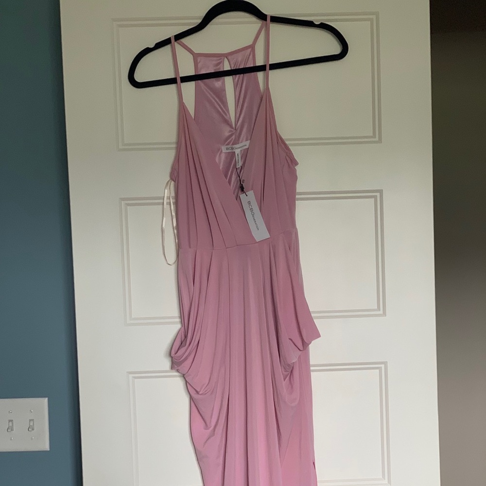 Lilac colored midi dress